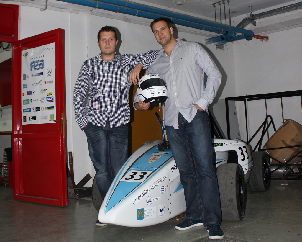 Proud sponsors in racing mood. Ante Dagelić and Mateo Perak, Profico founders.