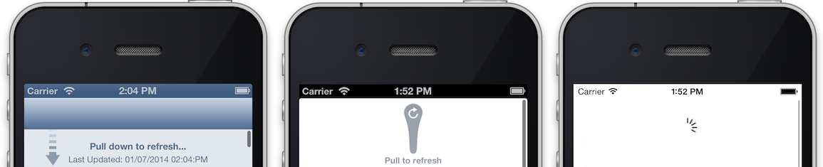 Codeanywhere custom iOS pull-to-refresh